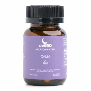 Calm CBD Infused Sleep Aid (SleeBD) Capsules – 25mg CBD for Better Sleep