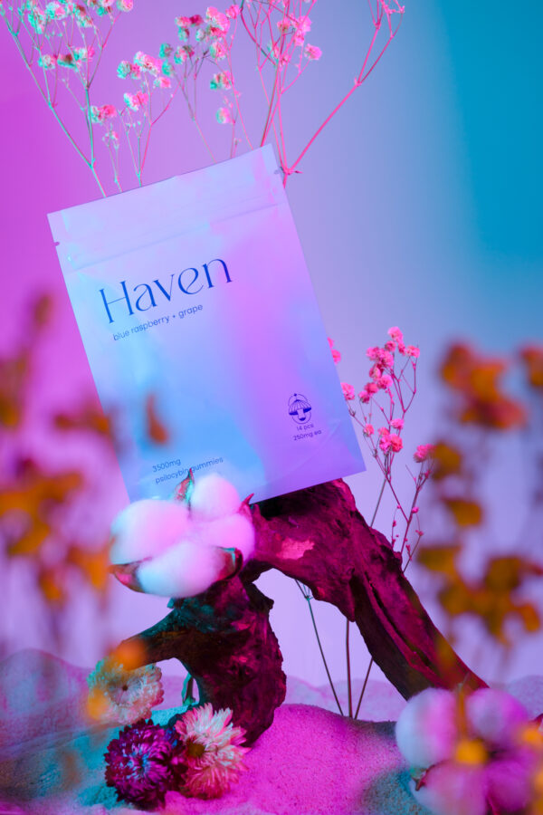Haven Blue Raspberry + Grape Psilocybin Gummies (3500mg)