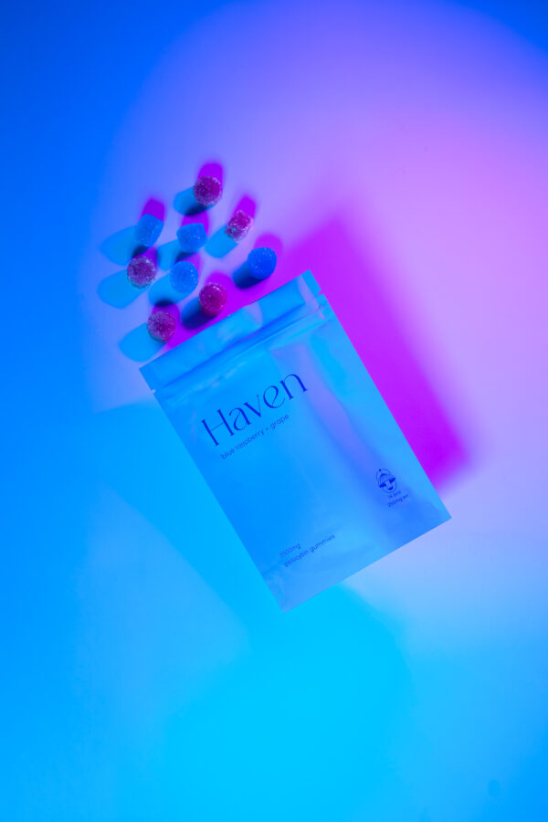 Haven Blue Raspberry + Grape Psilocybin Gummies (3500mg)