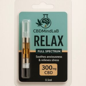 Relax CBD Vape Cartridge 300mg THC-Free Full Spectrum 0.5ml