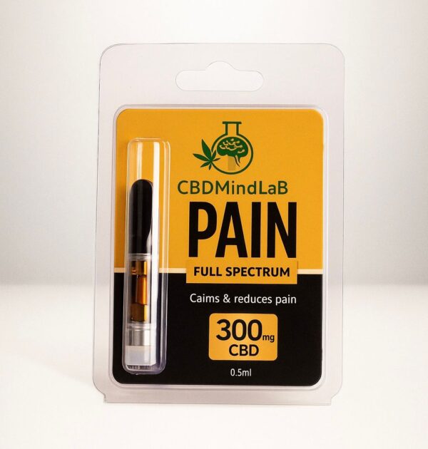 Pain Relief CBD Vape Cartridge 300mg (THC-Free) | Full Spectrum 0.5ml-cbd mind lab vape