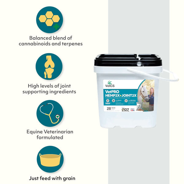 VetPro Hemp 2X+ Joint2X Horse Pellets