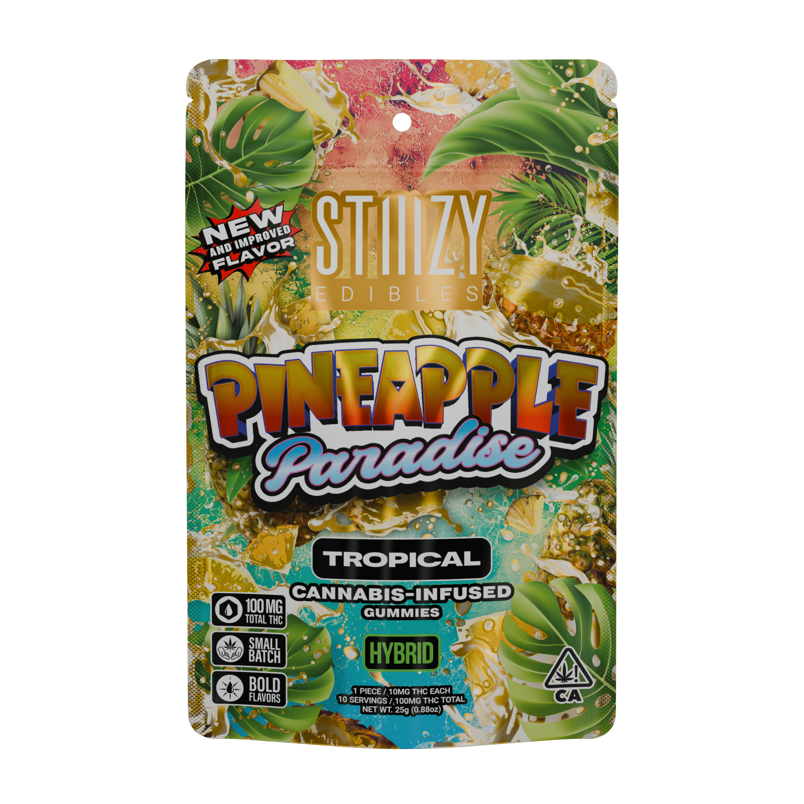 PINEAPPLE PARADISE STIIIZY EDIBLES - 100MG GUMMIES